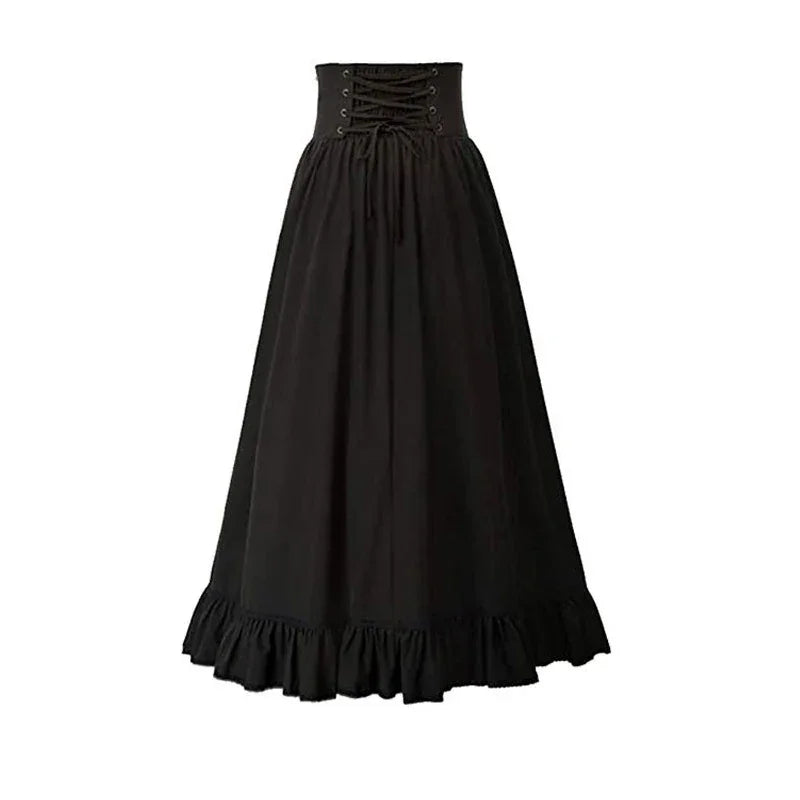 Maxi High Waist Ruffled Skirts