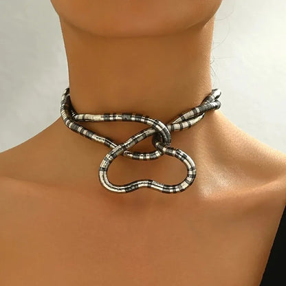 Vinatge Bendable Geometric Long Chain Necklace