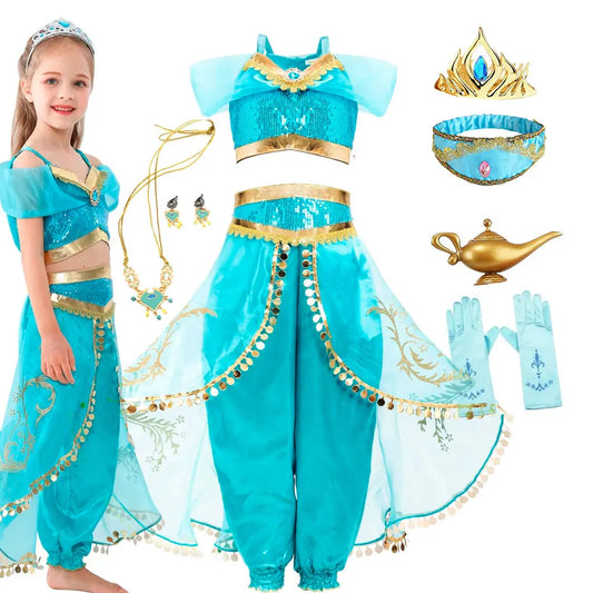 Aladding and the Magic Lamp Jasmine Fairy Costume Cosplay Dress
