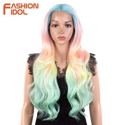 Lace Front Wig Synthetic With Baby Hair Wigs