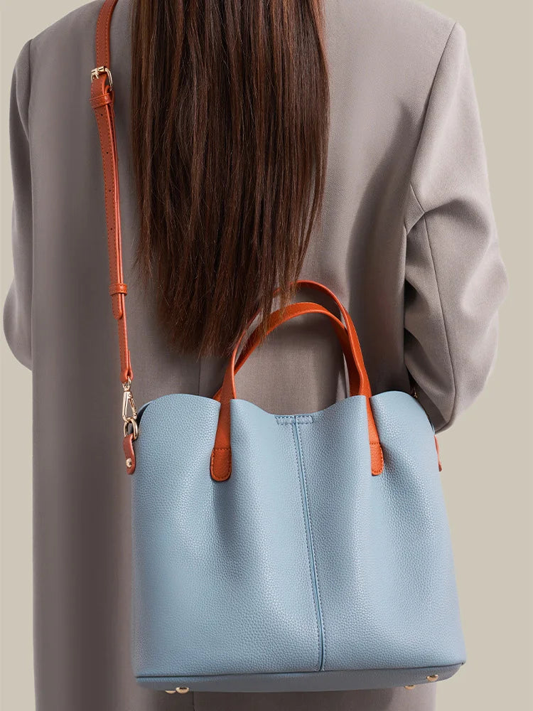 Leather Luxury Shoulder Bag Soft Handbags Large Capacity Crossbody Bags