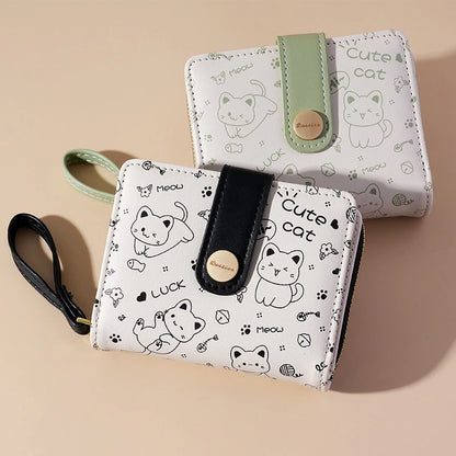 Japanese Cat Card Holder Wallets