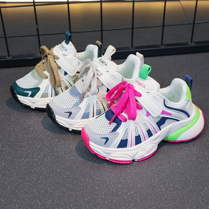 Mesh Breathable Chunky Non Slip Lace Up Sneakers