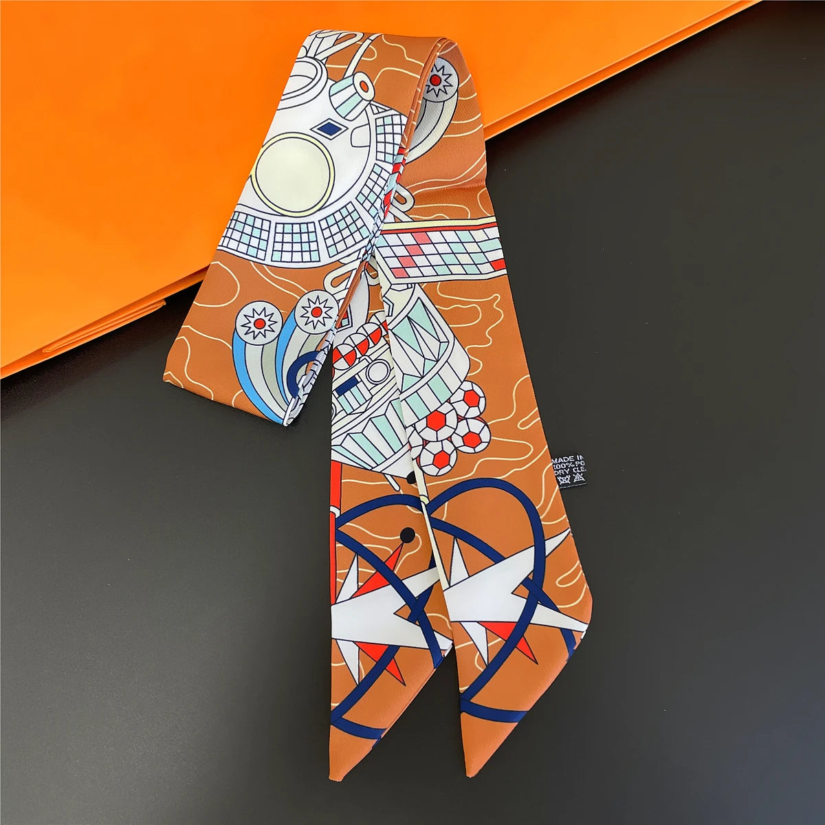 Zebra In Flowers Scarf Luxury Silk Scarf Hair Headband Foulard Skinny Scarves