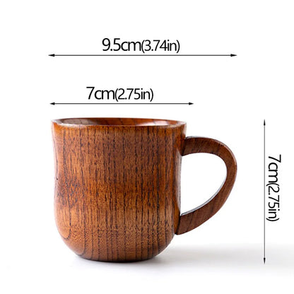 Wooden Handmade Jujube Wood Handle Beer Coffee Milk Tea Mug