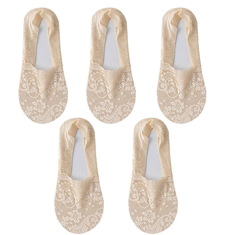 5Pair Thin Breathable Transparent Socks