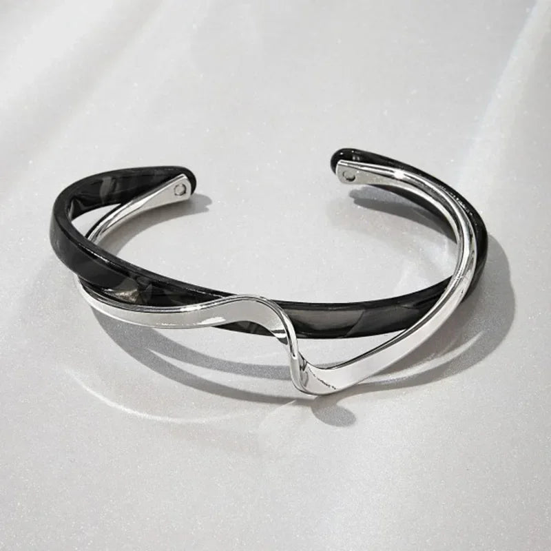 Metal Bangles Geometric C- shaped Bracelets