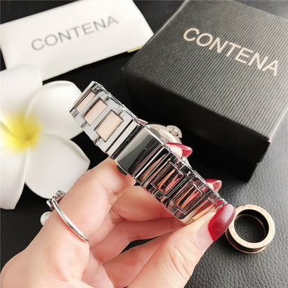 Luxury Quartz Elegant Calendar Display Ladies Stainless Steel Watches