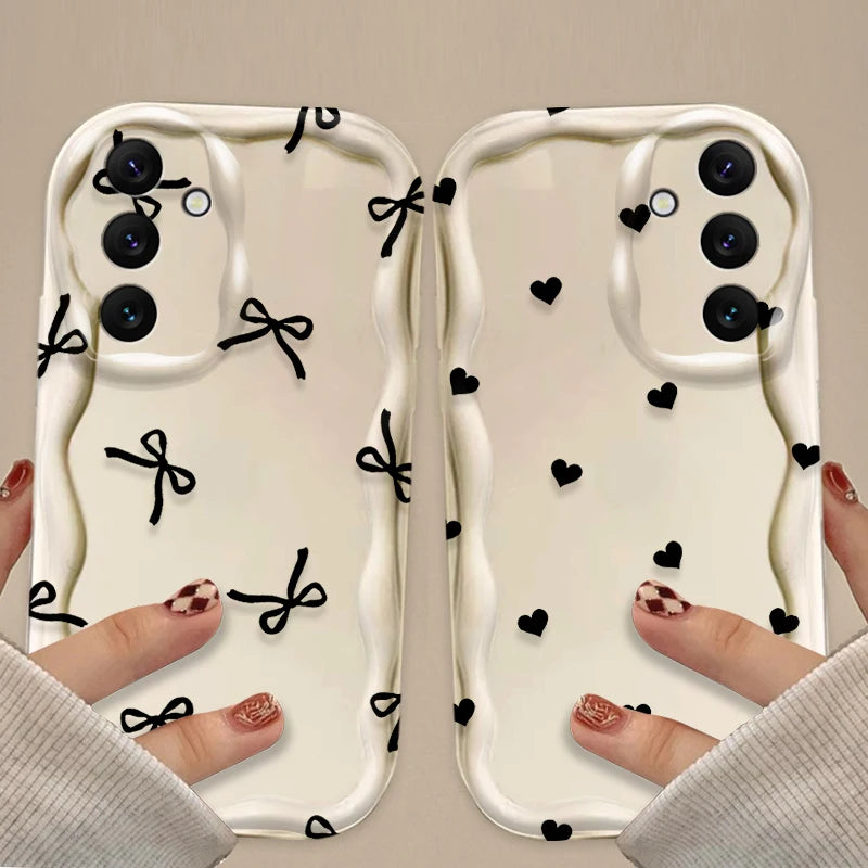 Black Bowknot Heart Case for Samsung Galaxy
