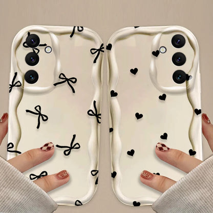 Black Bowknot Heart Case for Samsung Galaxy