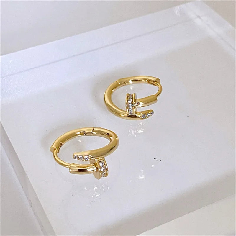 Zircon Round Circle Hoop Earring