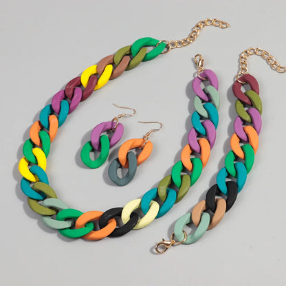 Fish Sheep Acrylic Chunky Chain Choker Necklace