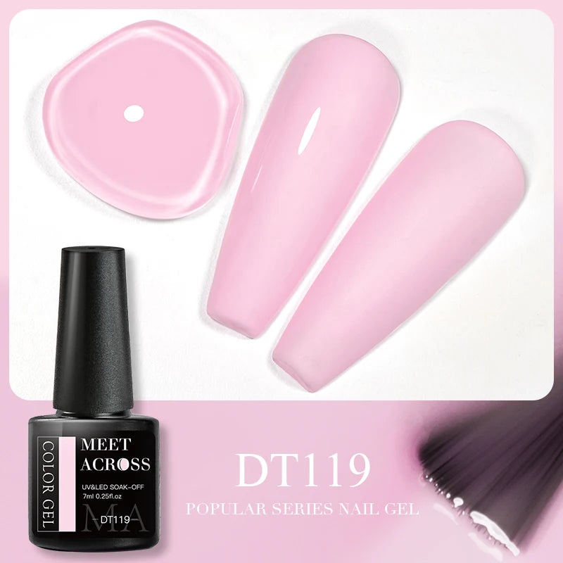 Pink Dried Flower Gel Nail Polish