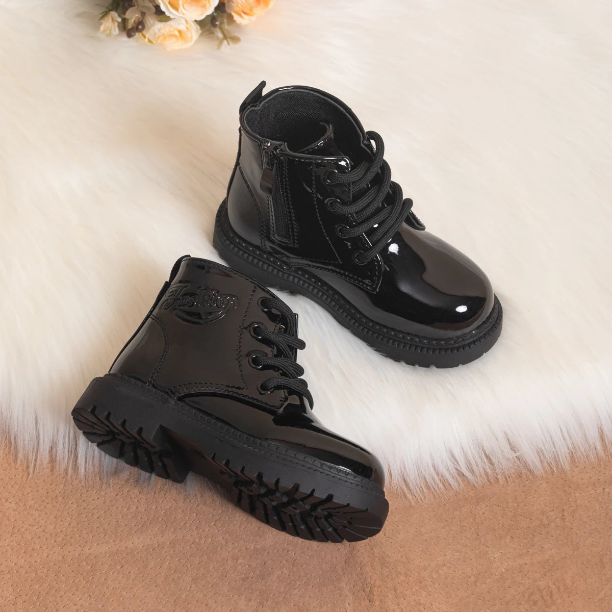 Waterproof PU Leather Toddler Boots