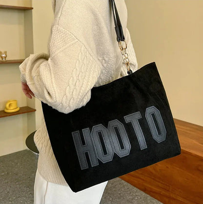 Letters Tote Canvas Campus Handbag Bolsa