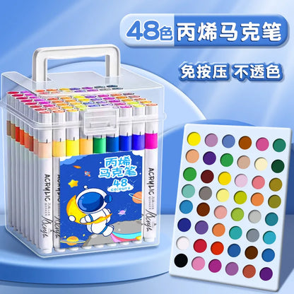 24/36/48/80/120 color acrylic marker pen waterproof stackable