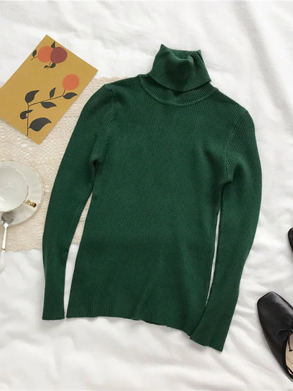 Turtleneck Sweater Korean Slim Pullover Jumper Knitted Sweater