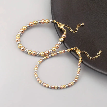 Punk Style Colourful Round Beads Charm Bracelets