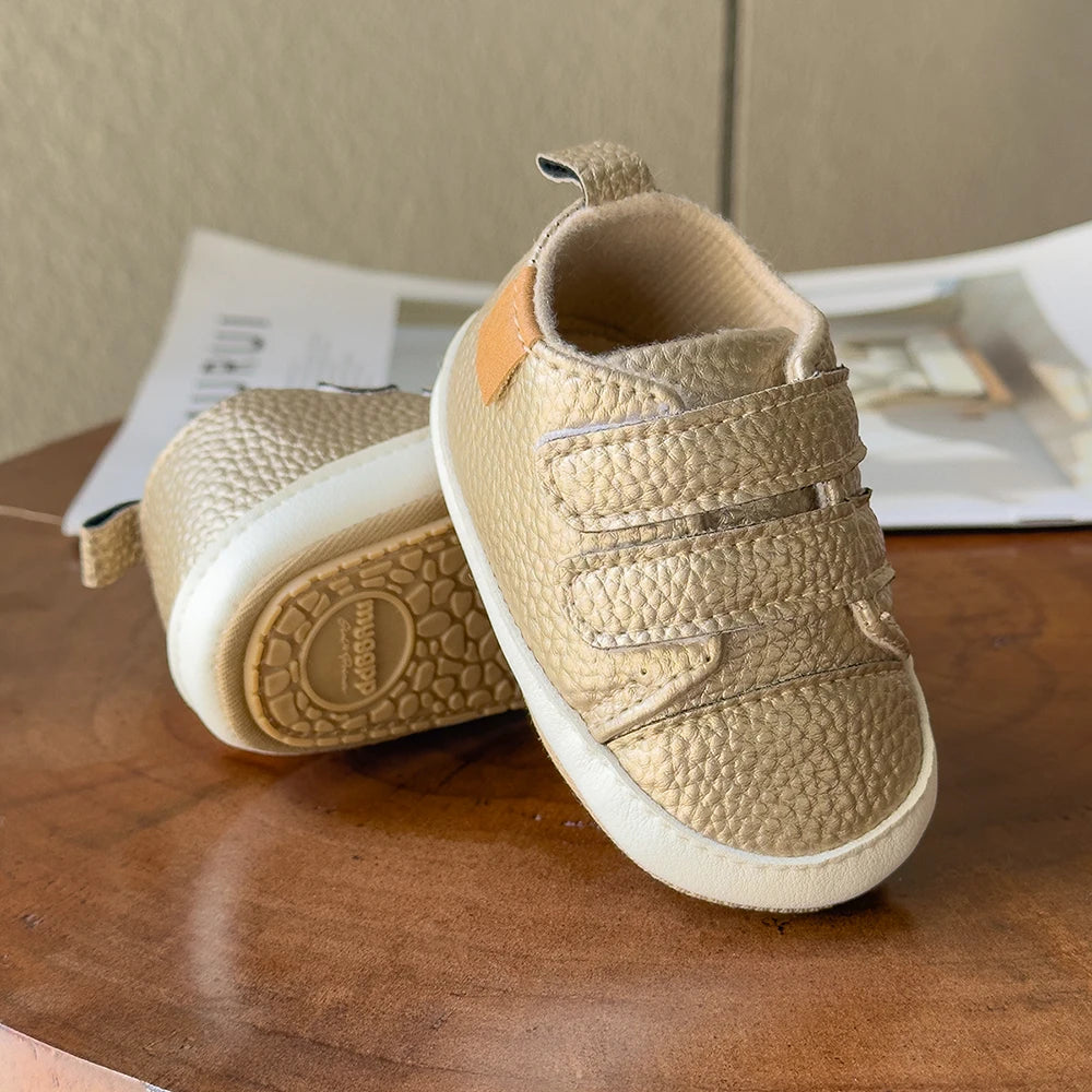 Leather Rubber Anti-slip Toddler First Walkers Shoes