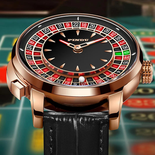 Russian Roulette Game 46MM Mechanical Sapphire Mirror Diamond Dial Watch