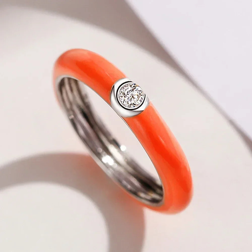 DANA Colorful Dragon Circle CZ Ring