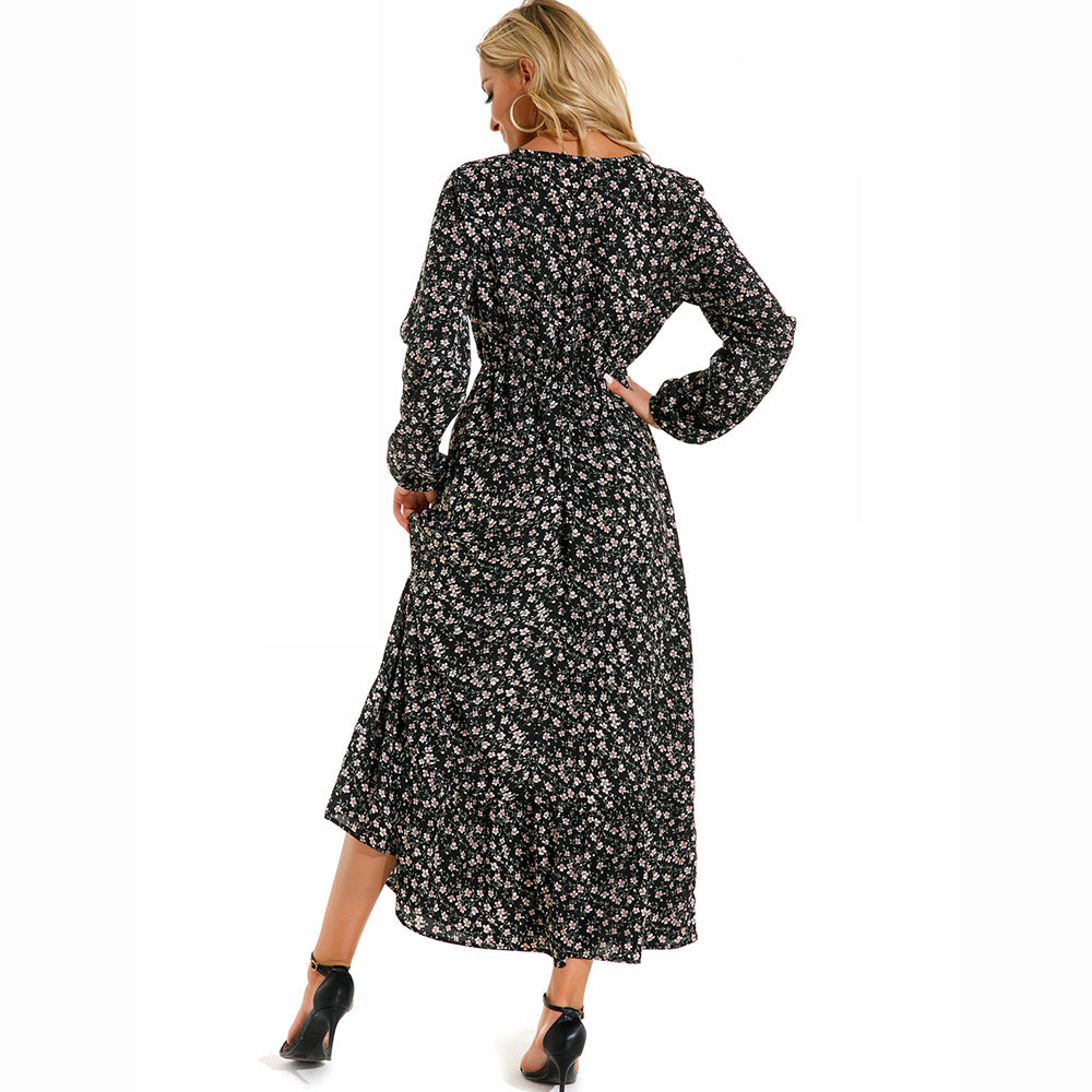 Maxi Bohemian Full Sleeve High Waist Chiffon Long Dress
