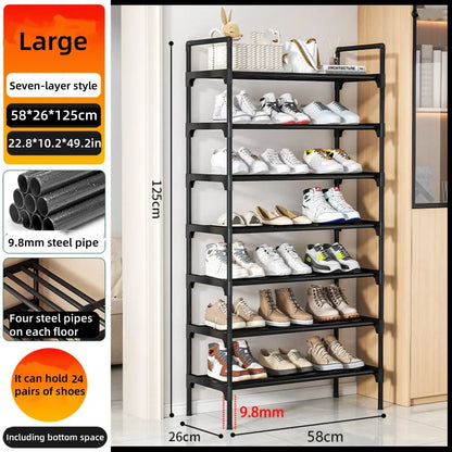 Shoe rack at the entrance of the house