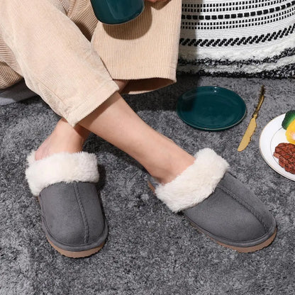 Crestar Winter Home Warm Comfortable Fur Slippers