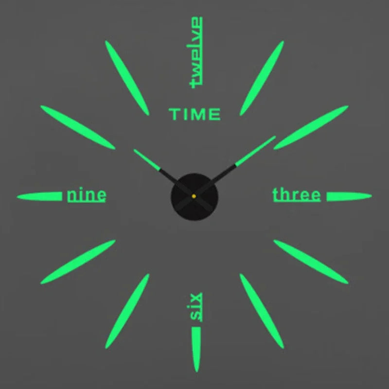 Large 3D Wall Clock Luminous Classic Wall Clocks