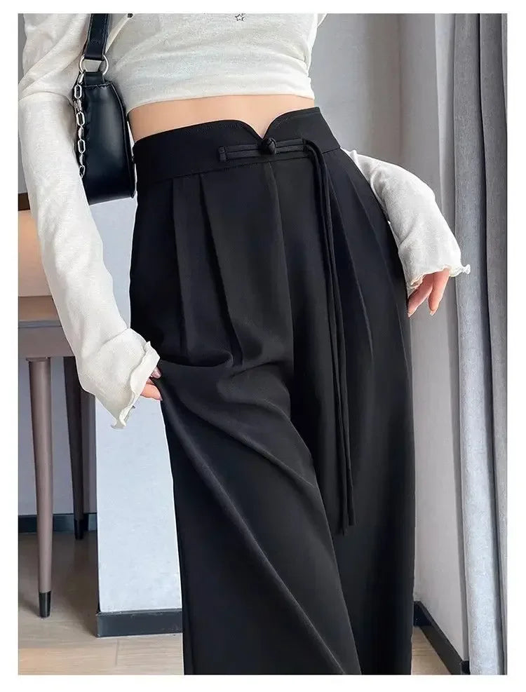 High Waist Casual Wide Leg Pants