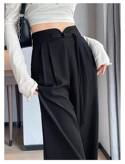 High Waist Casual Wide Leg Pants
