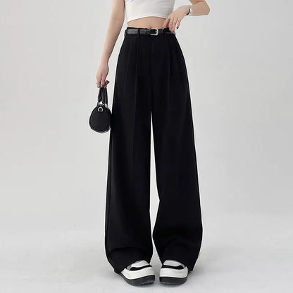 Botvotee Causal Suits Office Elegant Chic Wide Leg Pants