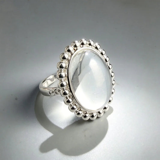 925 Sterling Silver Big Balls Finger Open Vintage Handmade Ring