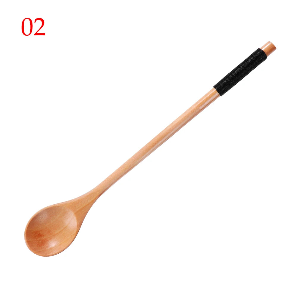 1Pc Wooden Spoon for Eating Mixing Stirring Cooking