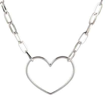 316L Stainless Steel Choker Heart Clavicle Chain Necklaces