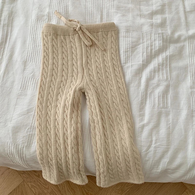 Autumn Spring Korean Style Knitted Clothing Set