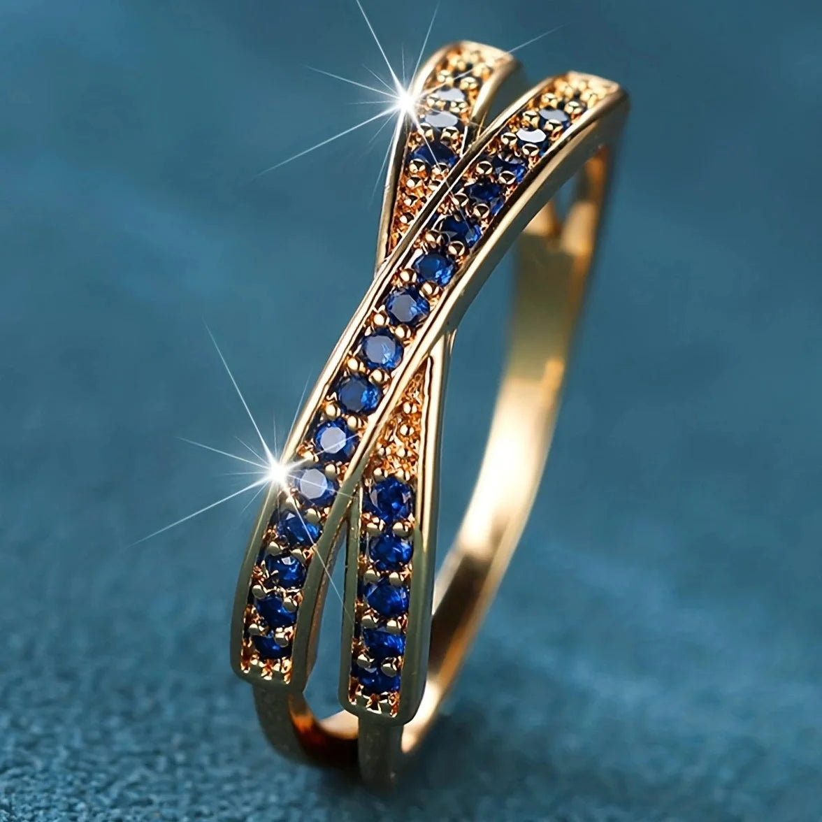 DANA Stacking Crossed Zircon Thin Rings