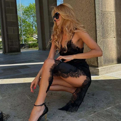 Slip Backless Short Satin Sexy Dress