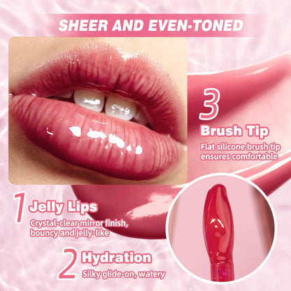 Mirror Water Gloss Lip Gloss Moisturizing Non Greasy Long Lasting Natural Gloss
