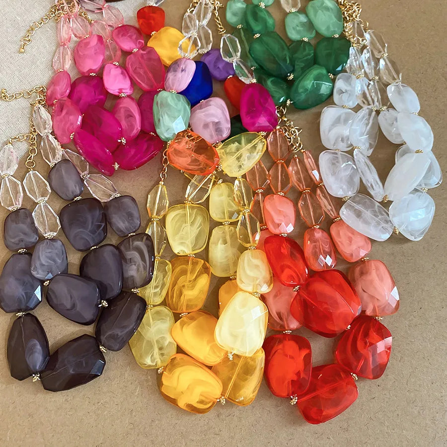 Bohemian Acrylic Choker Necklaces
