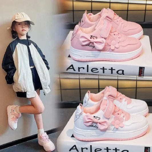 Cute bow sports running sneakers