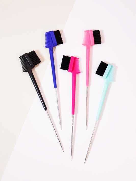 Double sided hair edge brush