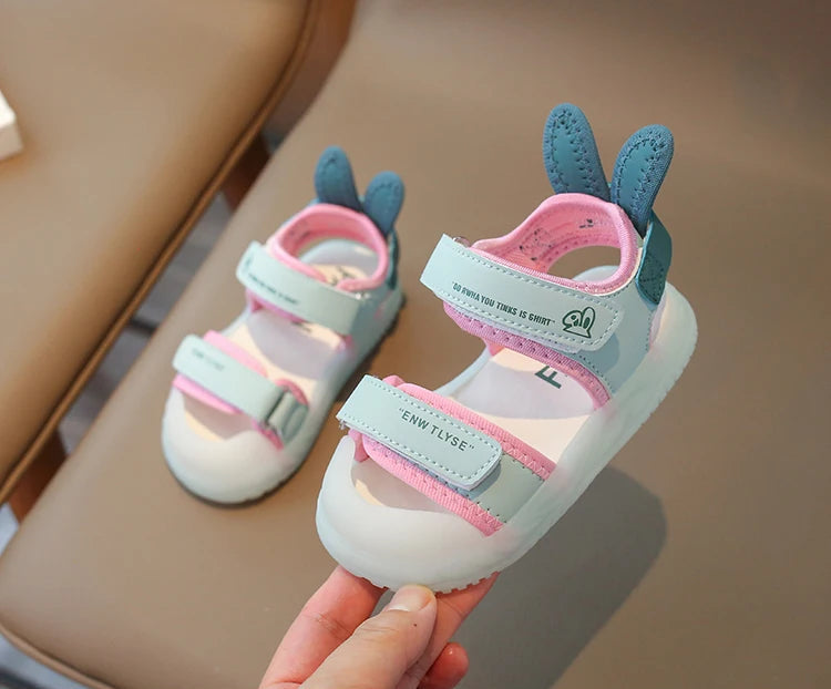 Cartoon Greenish Pink Soft Boys Girls Shoes