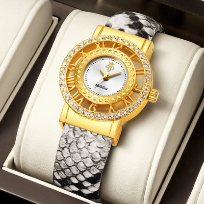 Adjustable Bracelet Skeletonised Dial Distinctive Watch