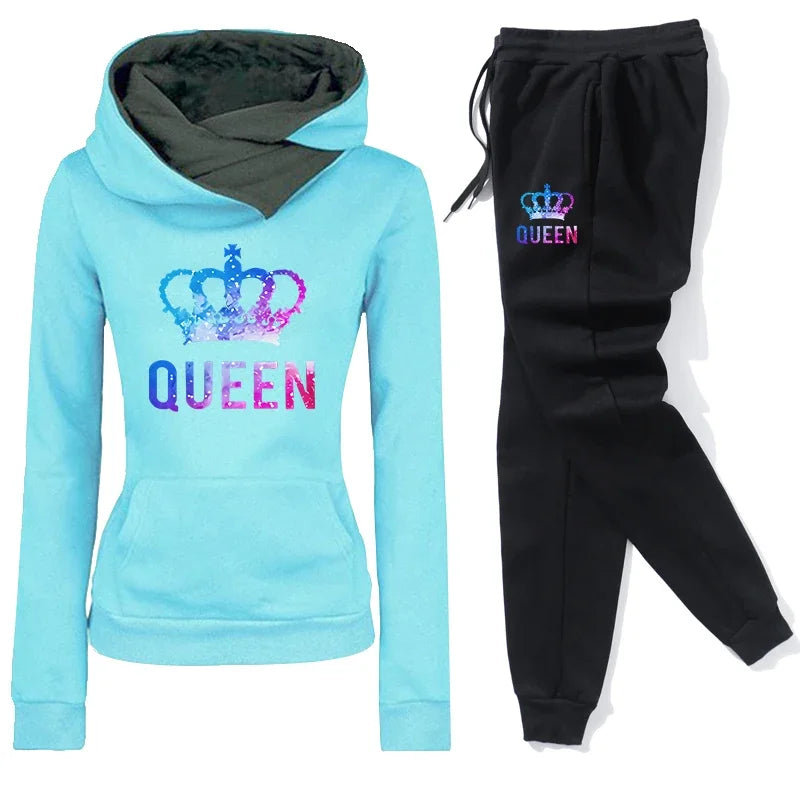 Hoodie Tracksuit Casual Sweatshirt Outdoors Sports Jogging Tops Pants