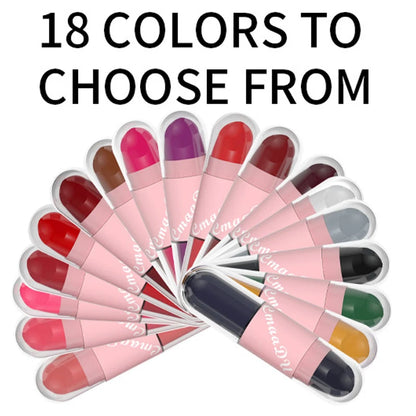 18 Colors 2 in 1 Matte Liquid Purple Lip Glaze Lipsticks
