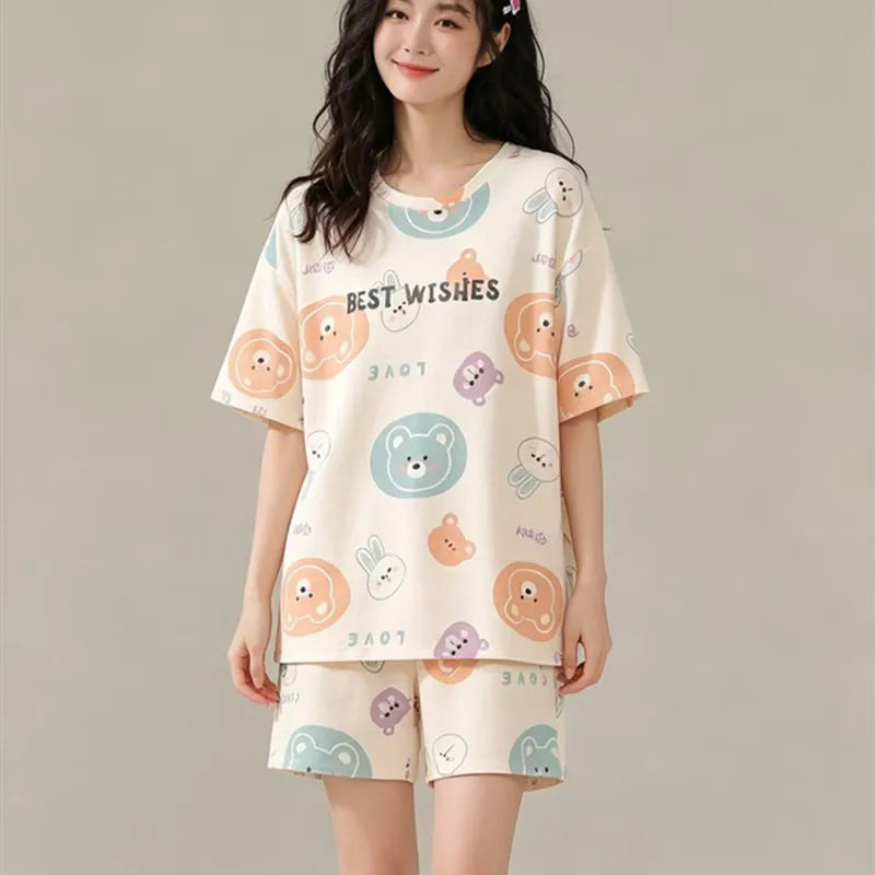 Short Summer Pajamas Sleep Lounge Pajamas Sets