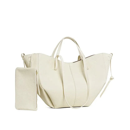 Genuine Leather Wing Tote Large Capacity Shoulder & Handheld Bag
