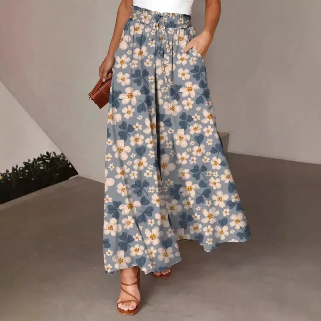 Wide Leg Long Waist Straight Pants