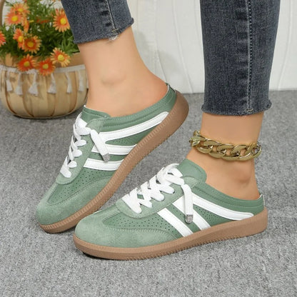 Elegant Round Head Sexy Breathable Half Slippers Shoes